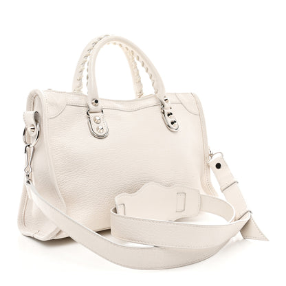 Balenciaga Chevre Silver Metallic Edge Hardware S City White 4 of 11