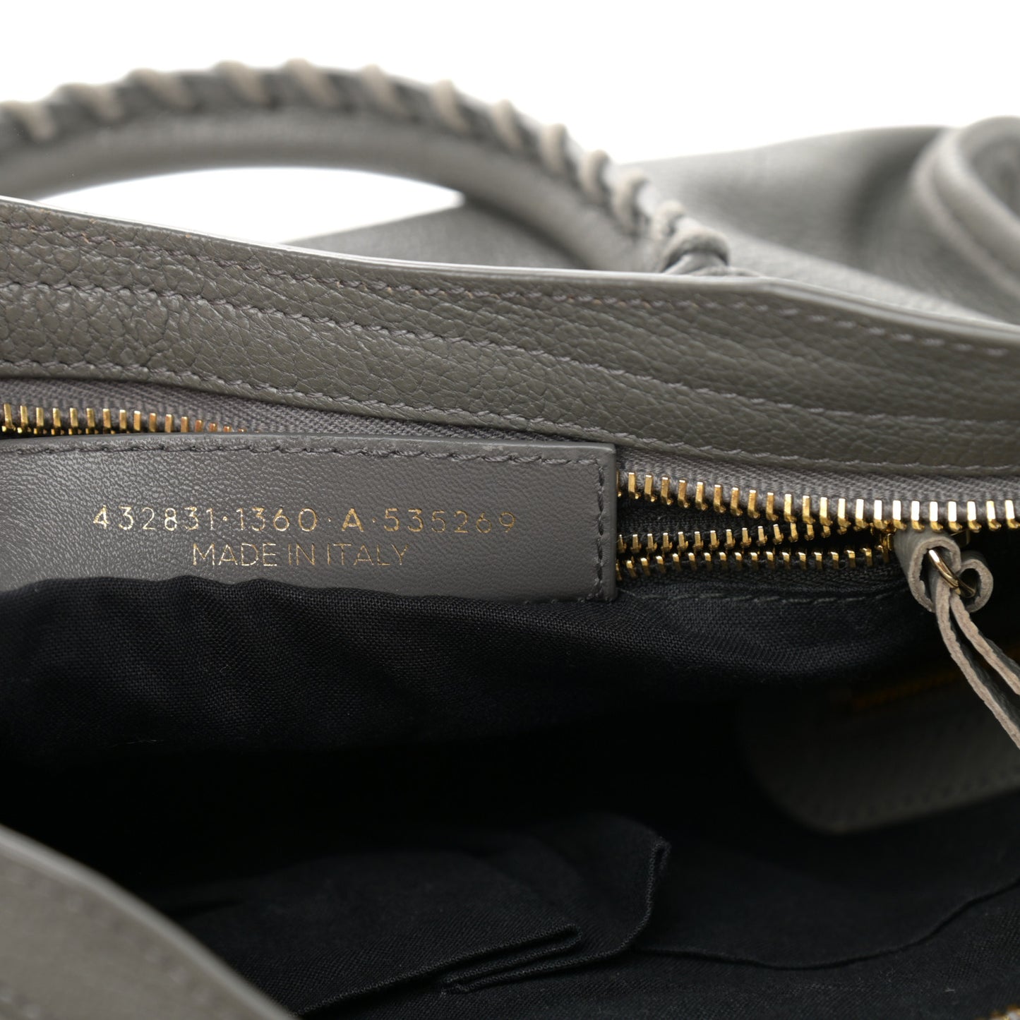 Chevre Gold Metallic Edge Hardware S City Gris Acier