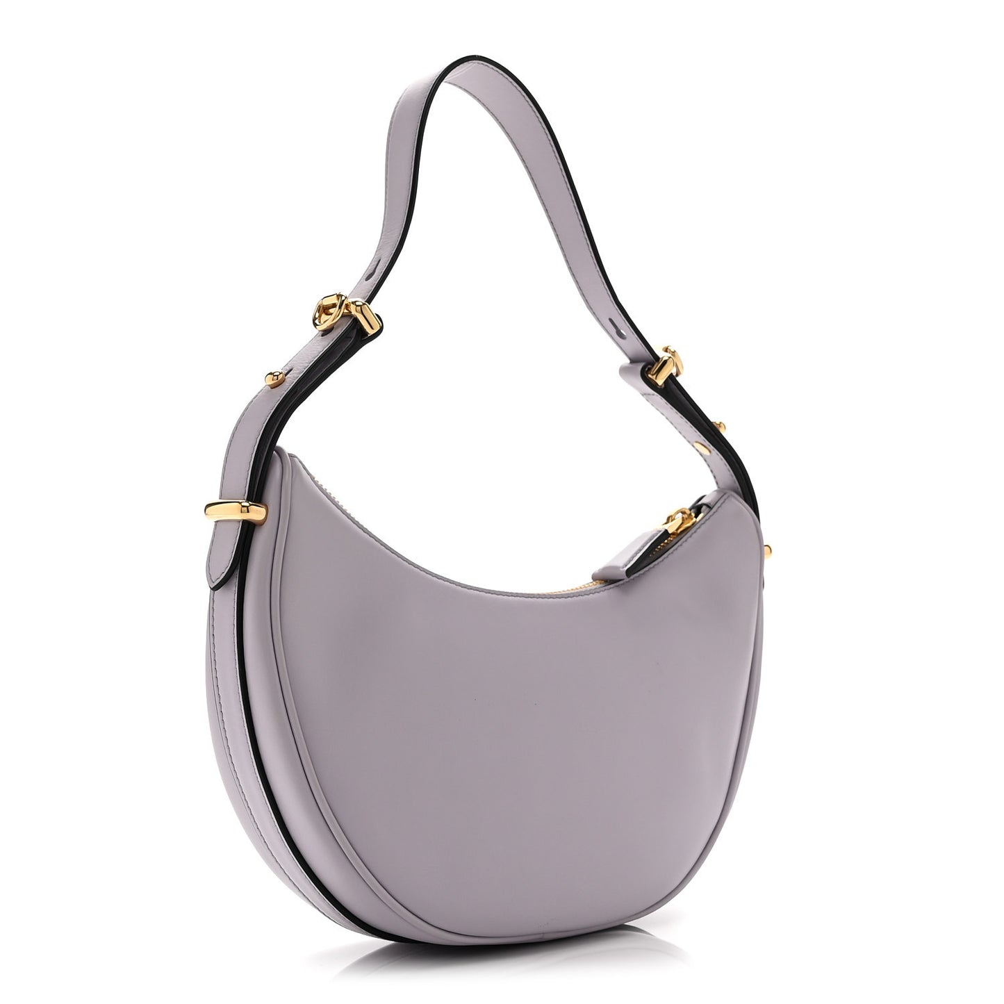 Soft Calfskin Arque Shoulder Bag Glicine