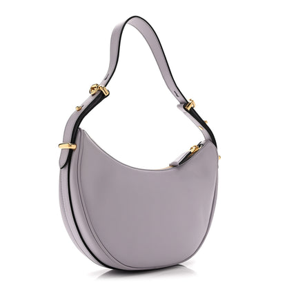 Prada Soft Calfskin Arque Shoulder Bag Glicine 3 of 10