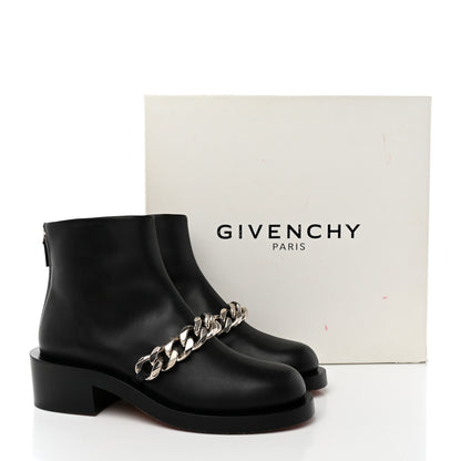 Givenchy Calfskin Bottine Chain Boots 39 Black 17 of 17