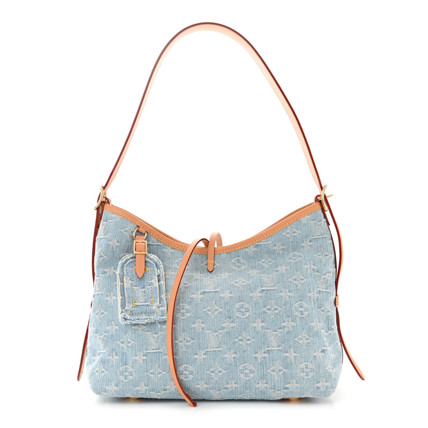 Louis Vuitton Monogram Denim CarryAll PM Sky Blue 1 of 10