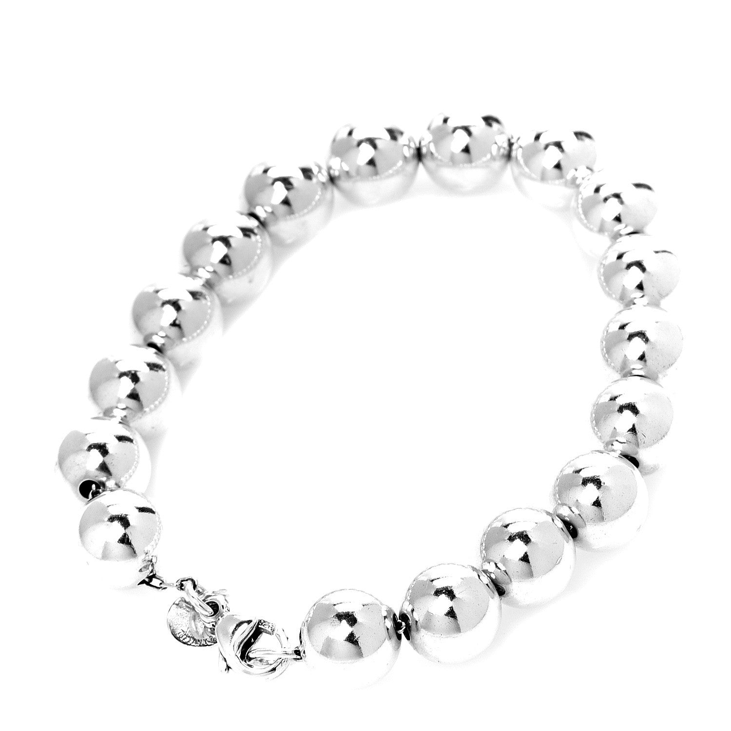 Tiffany Sterling Silver 10mm HardWear Ball Bracelet 2 of 7