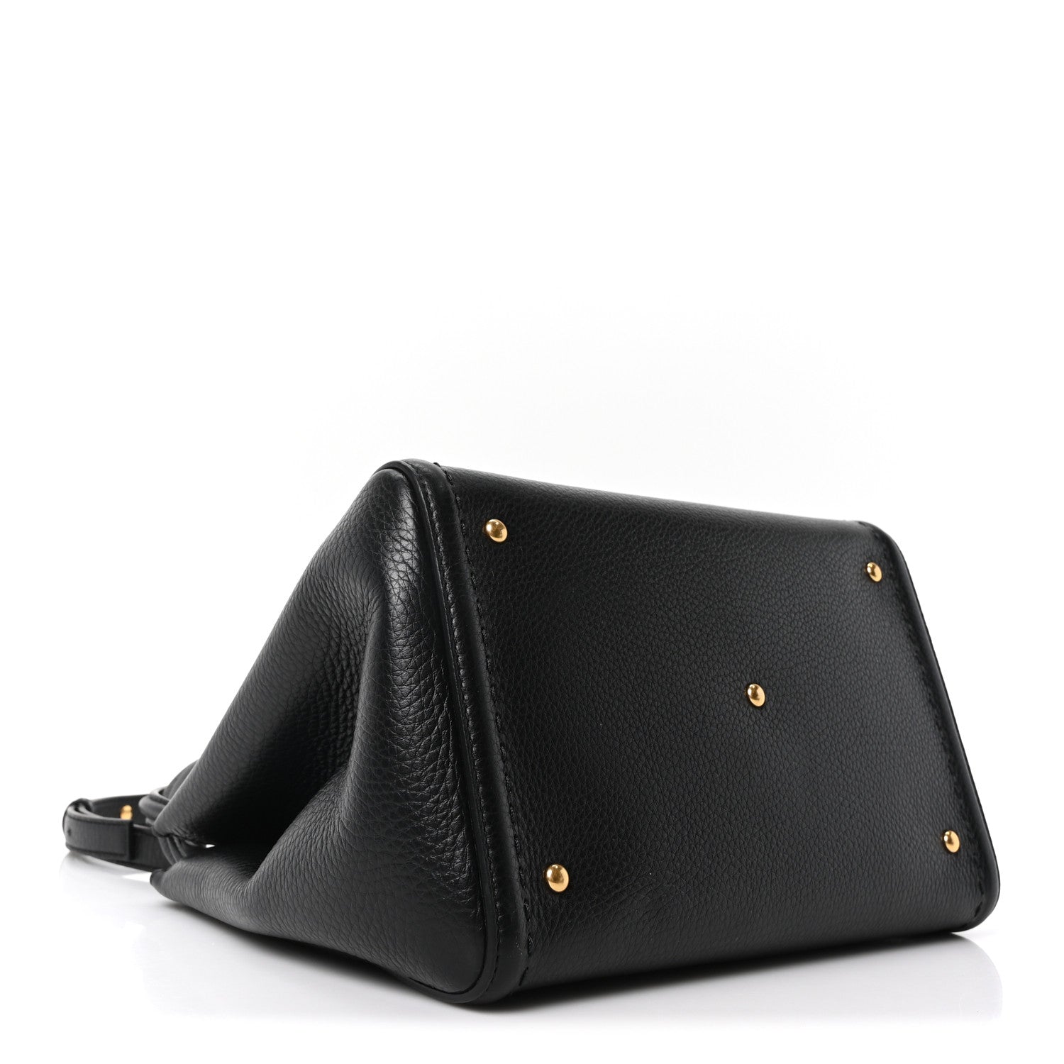 Valentino Garavani Soft Grainy Calfskin Alltime Medium Handbag Black 4 of 9