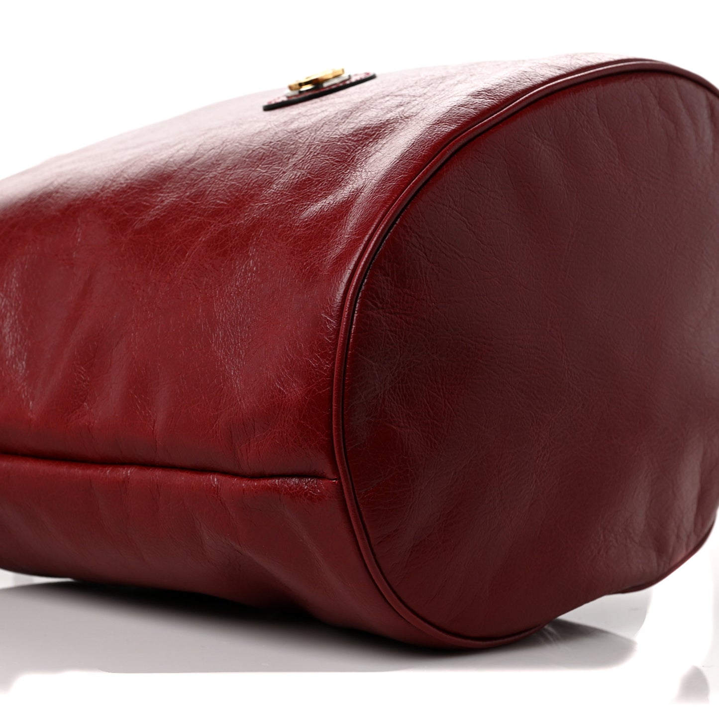 Fluffy Calfskin Morpheus Hobo Shoulder Bag Red