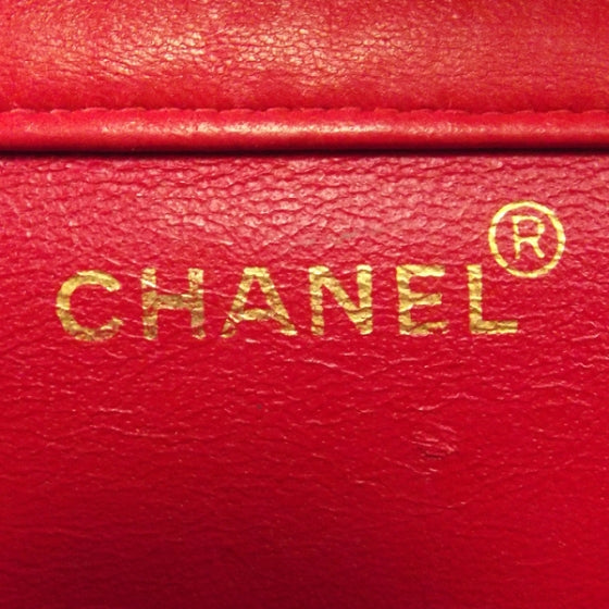 Lambskin Double Sided Small Flap Red