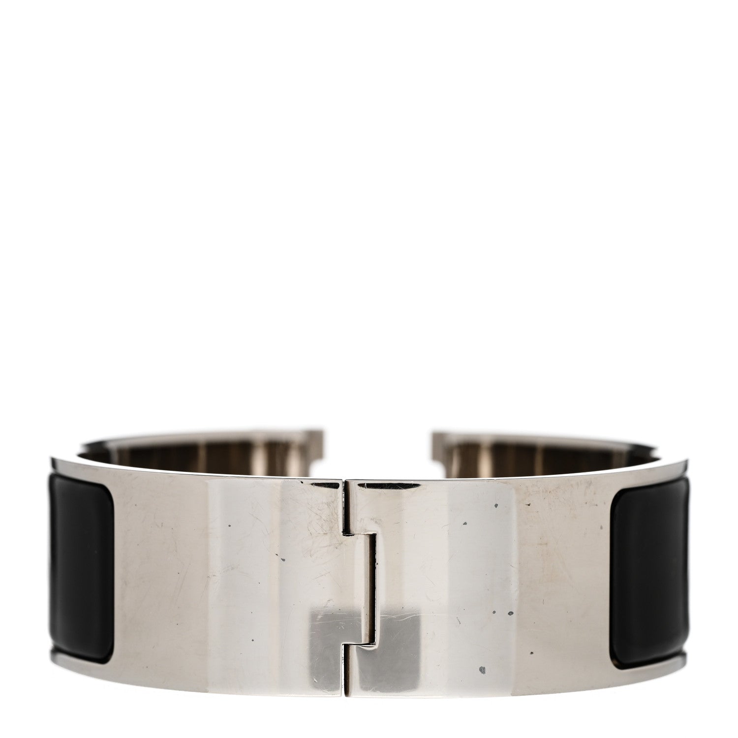 Hermes Enamel Wide Clic Clac H Bracelet GM Black 3 of 6