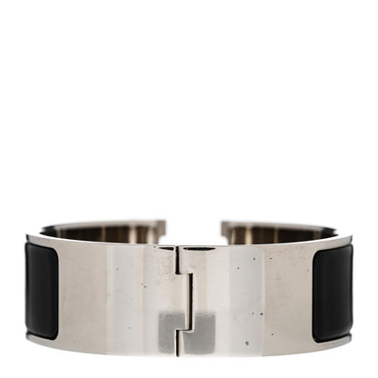 Hermes Enamel Wide Clic Clac H Bracelet GM Black 3 of 6