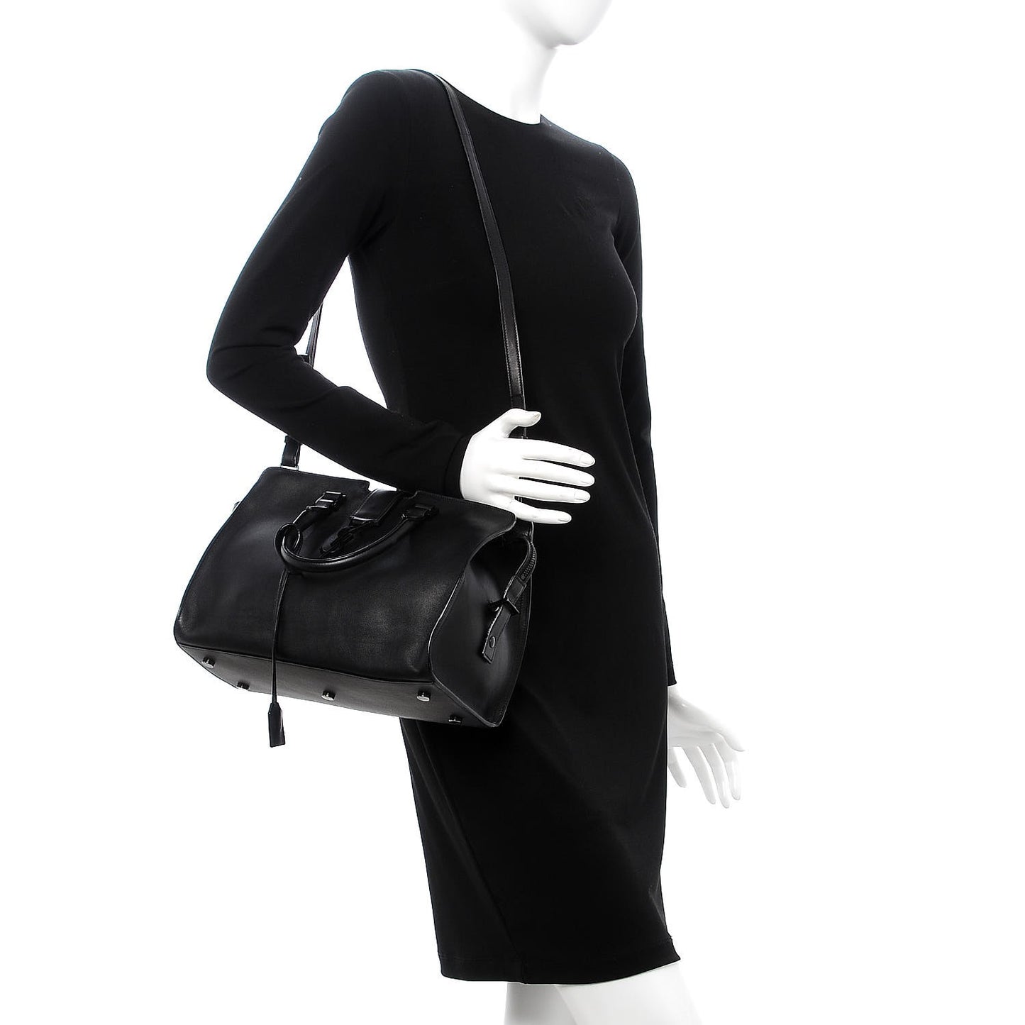 Smooth Calfskin Small Monogram Cabas Black