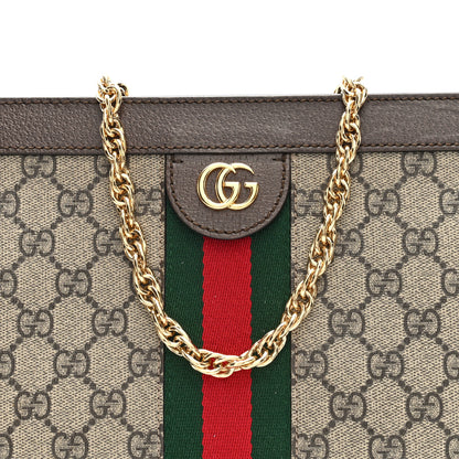 Gucci GG Supreme Monogram Web Small Ophidia Chain Shoulder Bag Brown 9 of 11