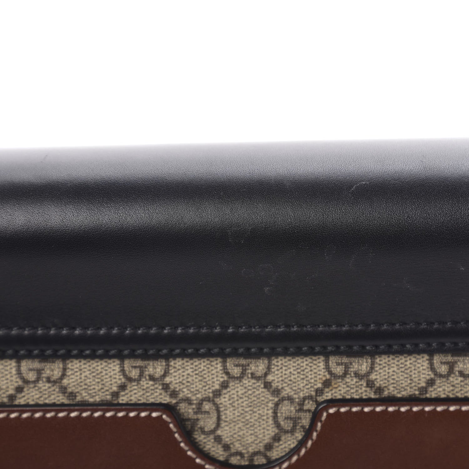 Gucci GG Supreme Monogram Calfskin Medium Padlock Shoulder Bag Beige Black Cuir 8 of 13