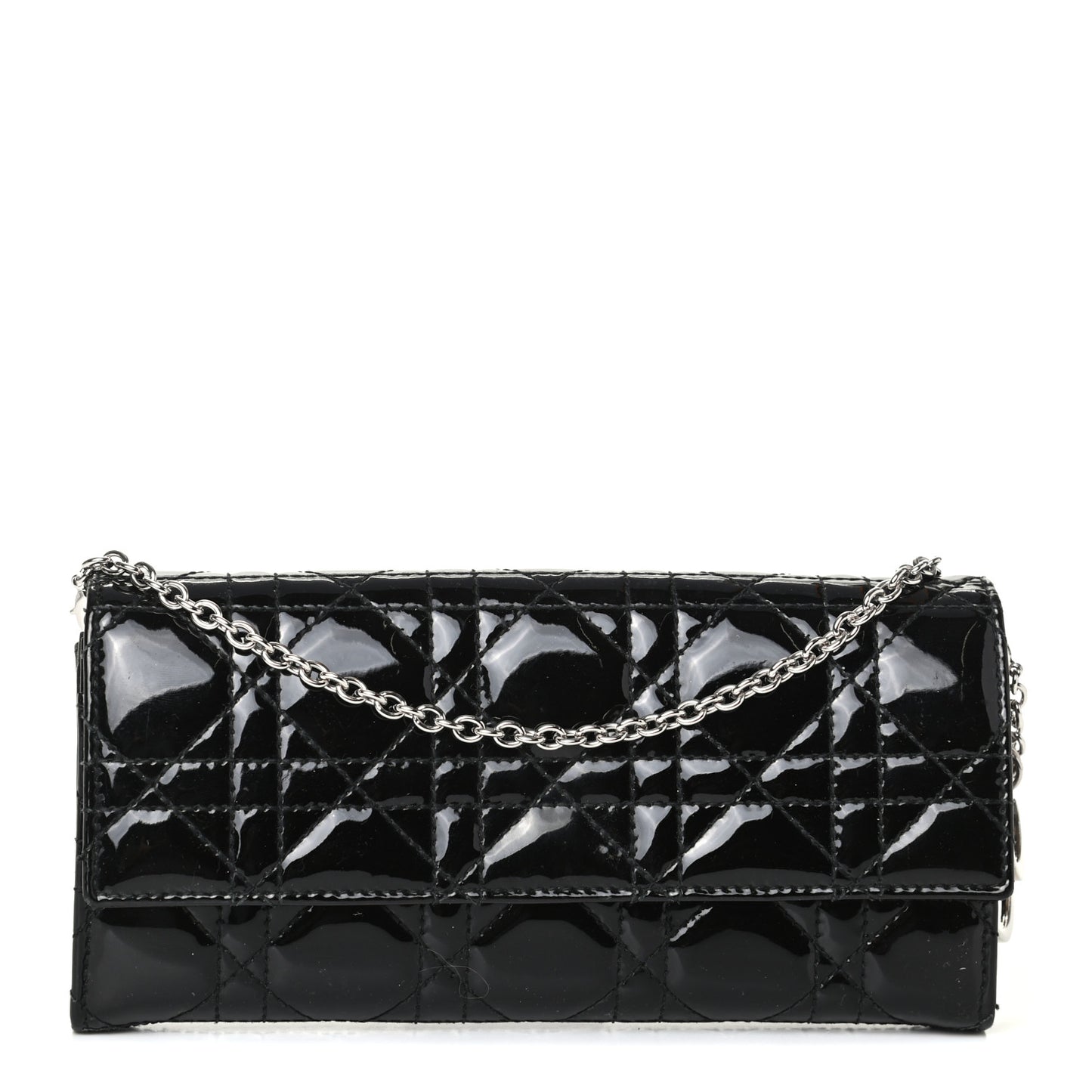 Patent Cannage Rendez-vous Chain Wallet Black