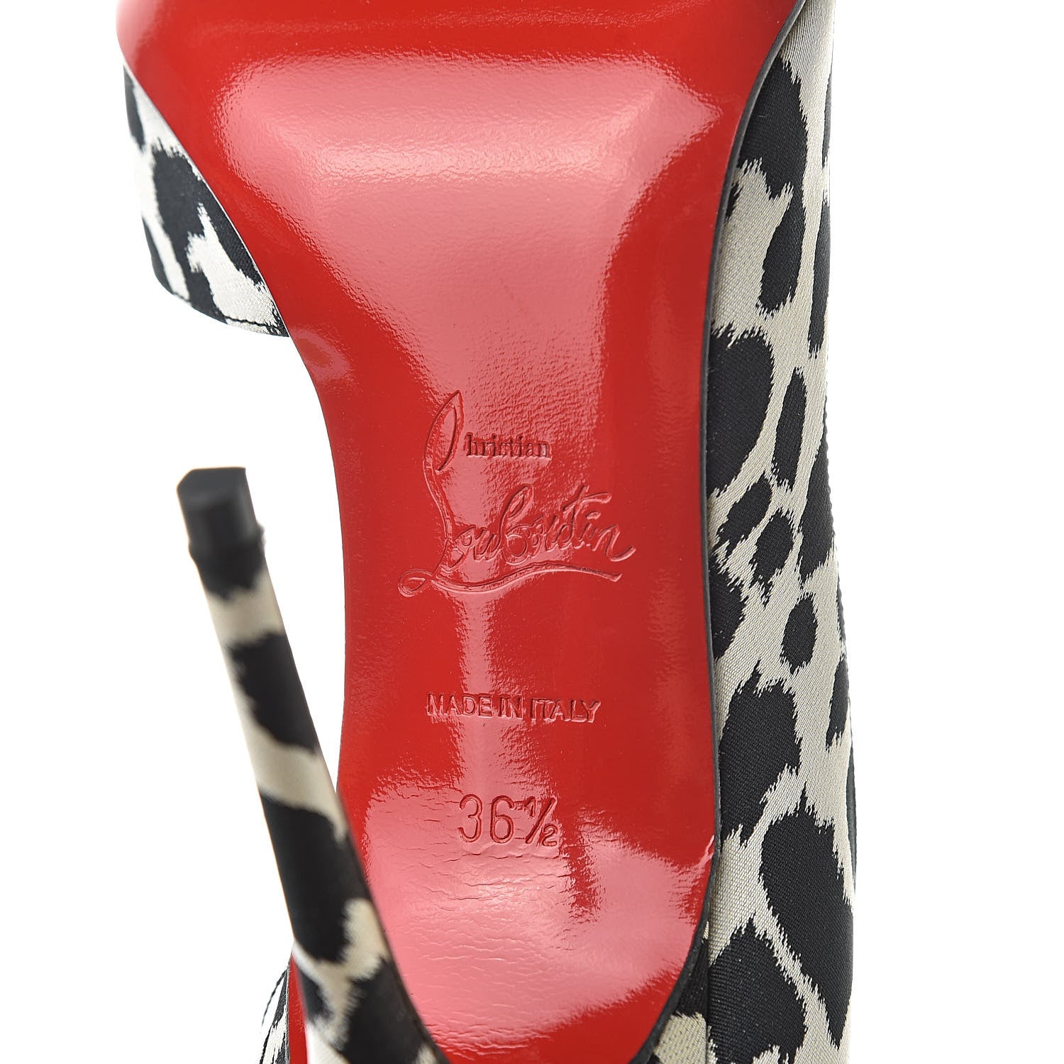 Christian Louboutin Tissu Leopardino Iriza 100 Pumps 36.5 Black 7 of 8