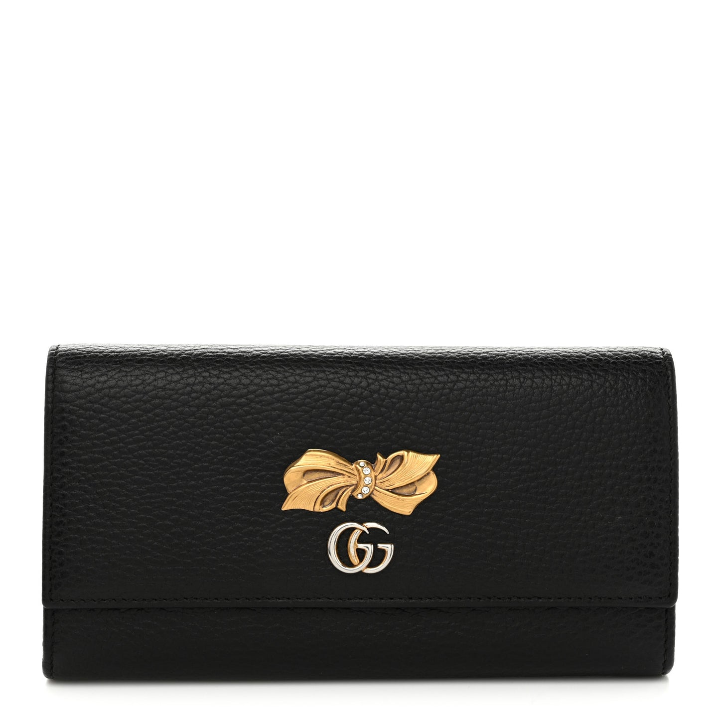 Calfskin Garden Continental Wallet Black