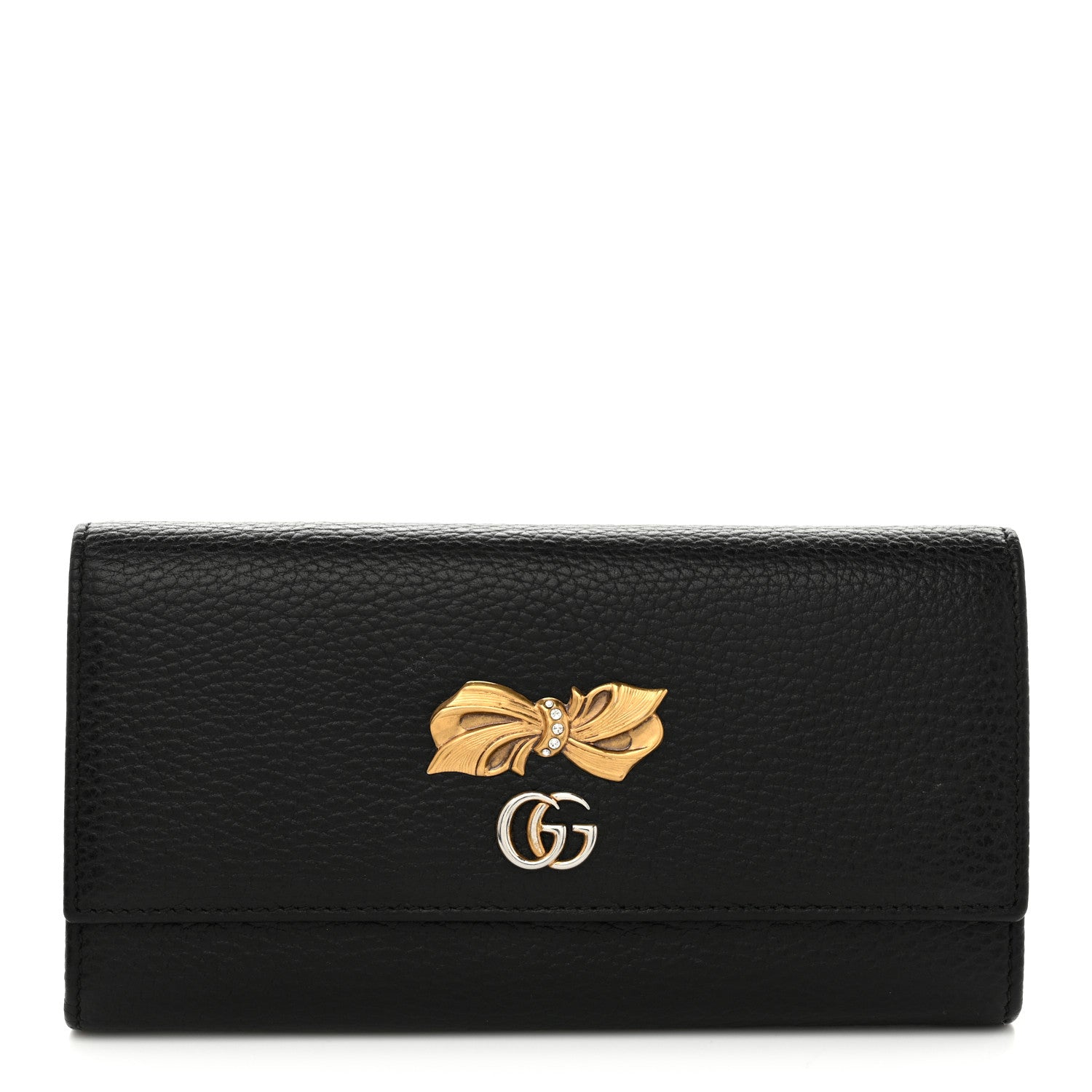 Gucci Calfskin Garden Continental Wallet Black 1 of 9