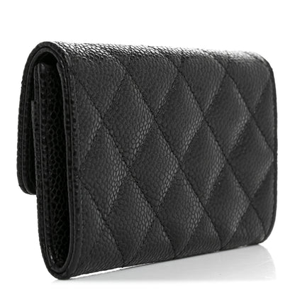 Chanel Caviar Quilted Flap Card Holder Black 3 of 9