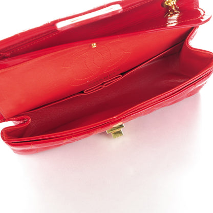 Chanel Crackled Patent Calfskin Puzzle 2.55 Reissue East West Flap Red 5 of 8