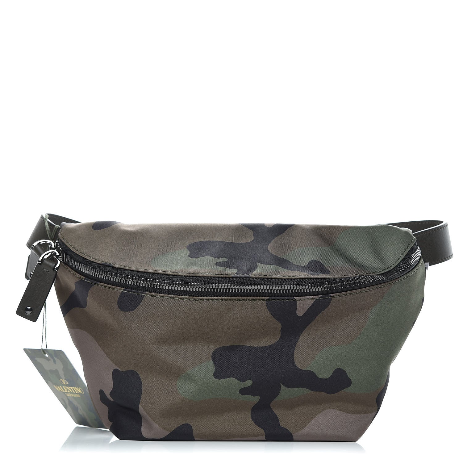 Valentino Garavani Nylon Nappa Camouflage Belt Bag Army Green 1 of 8