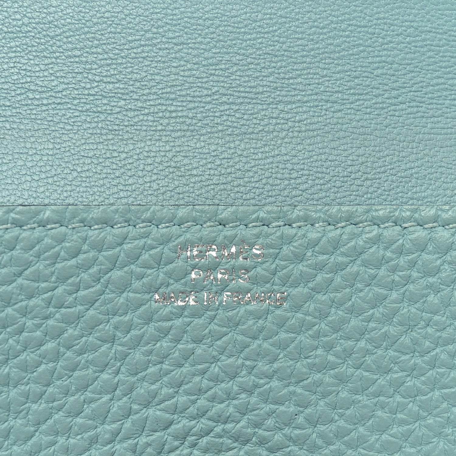 Hermes Togo Dogon Card Case Key Holder Bleu Atoll 6 of 7