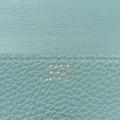 Hermes Togo Dogon Card Case Key Holder Bleu Atoll 6 of 7