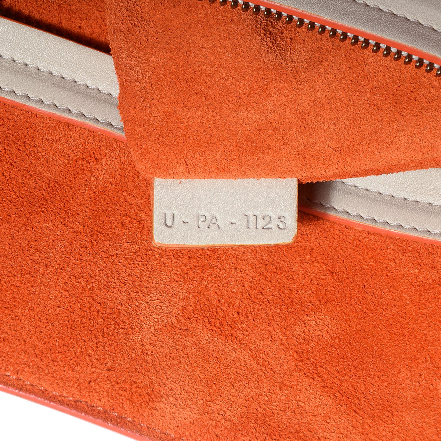 Smooth Calfskin Medium Phantom Luggage Chalk Orange Trim