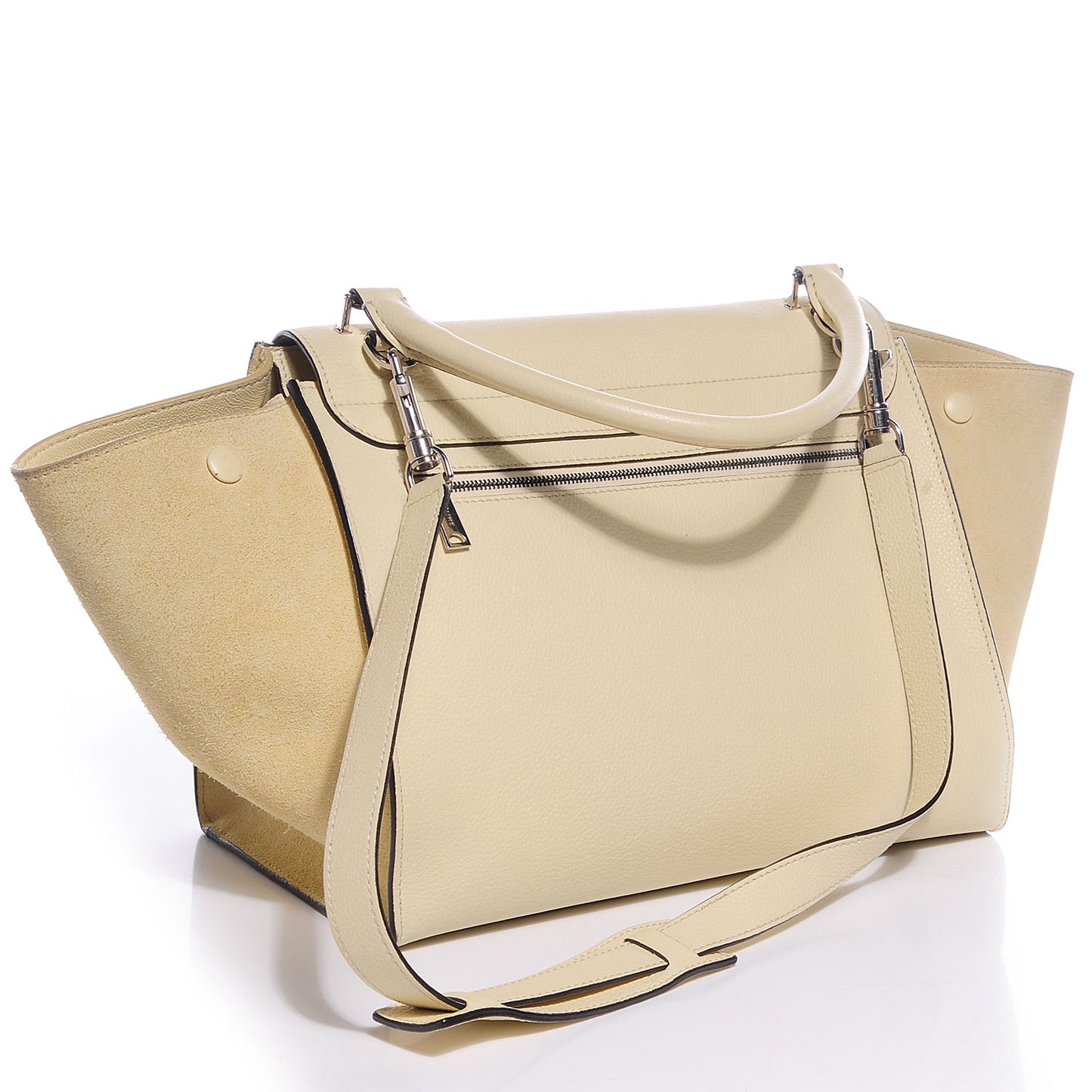 Drummed Calfskin Suede Medium Trapeze Butter