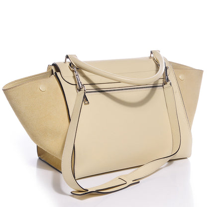 Celine Drummed Calfskin Suede Medium Trapeze Butter 3 of 8