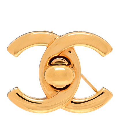 Chanel Metal CC Turn Lock Brooch Gold 1 of 4