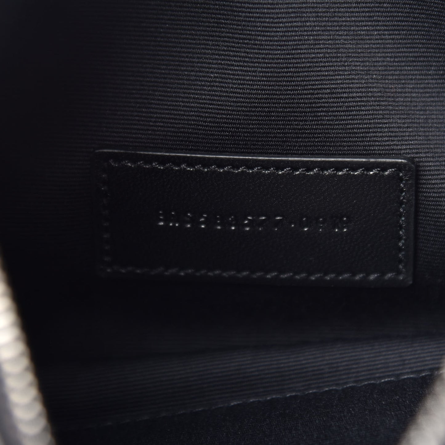 Crinkled Calfskin Matelasse Monogram Niki Bill Pouch Black