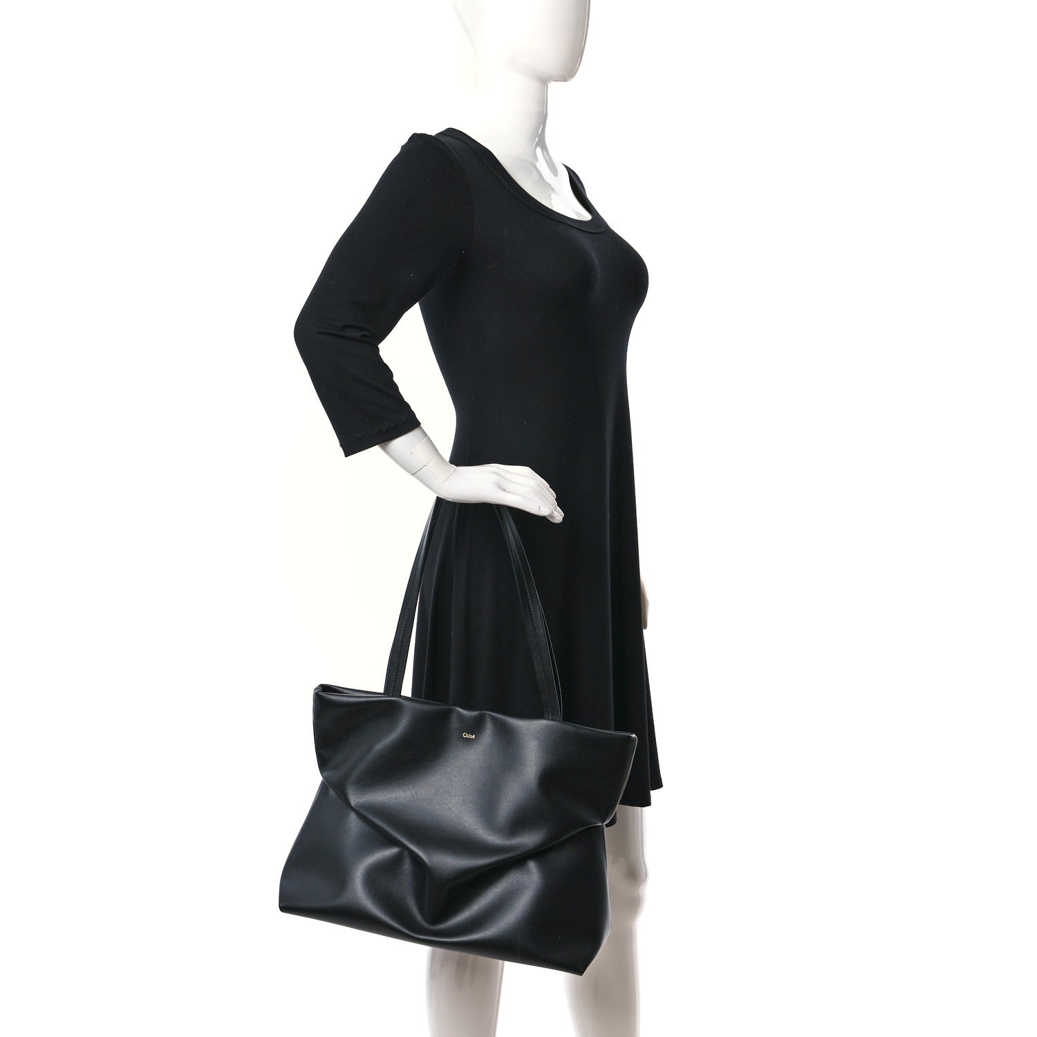 Chloe Calfskin Judy East West Tote Black 3 of 11