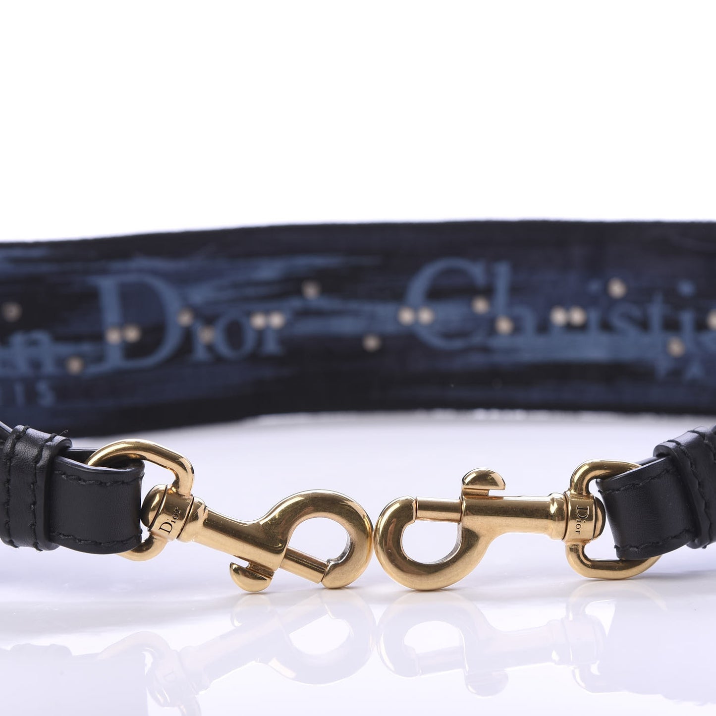 Canvas Embroidered Studded KaleiDiorscopic Adjustable Shoulder Strap Blue