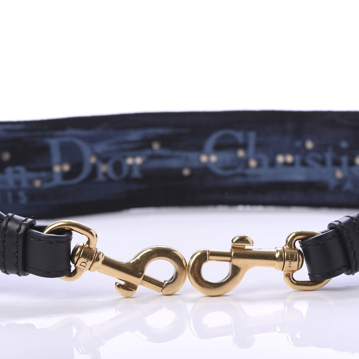 Christian Dior Canvas Embroidered Studded KaleiDiorscopic Adjustable Shoulder Strap Blue 5 of 5