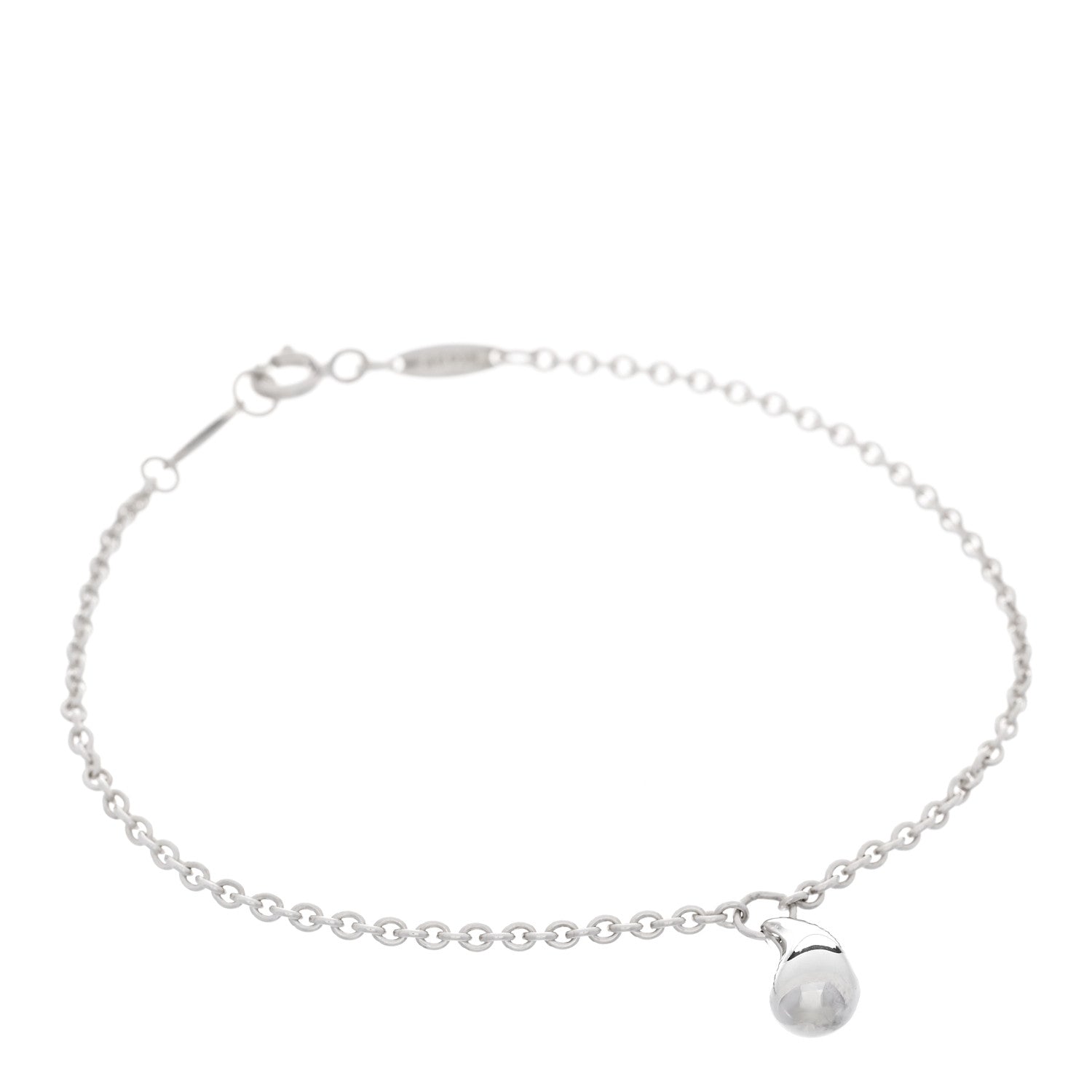 Tiffany Sterling Silver Elsa Peretti Teardrop Charm Bracelet 1 of 6