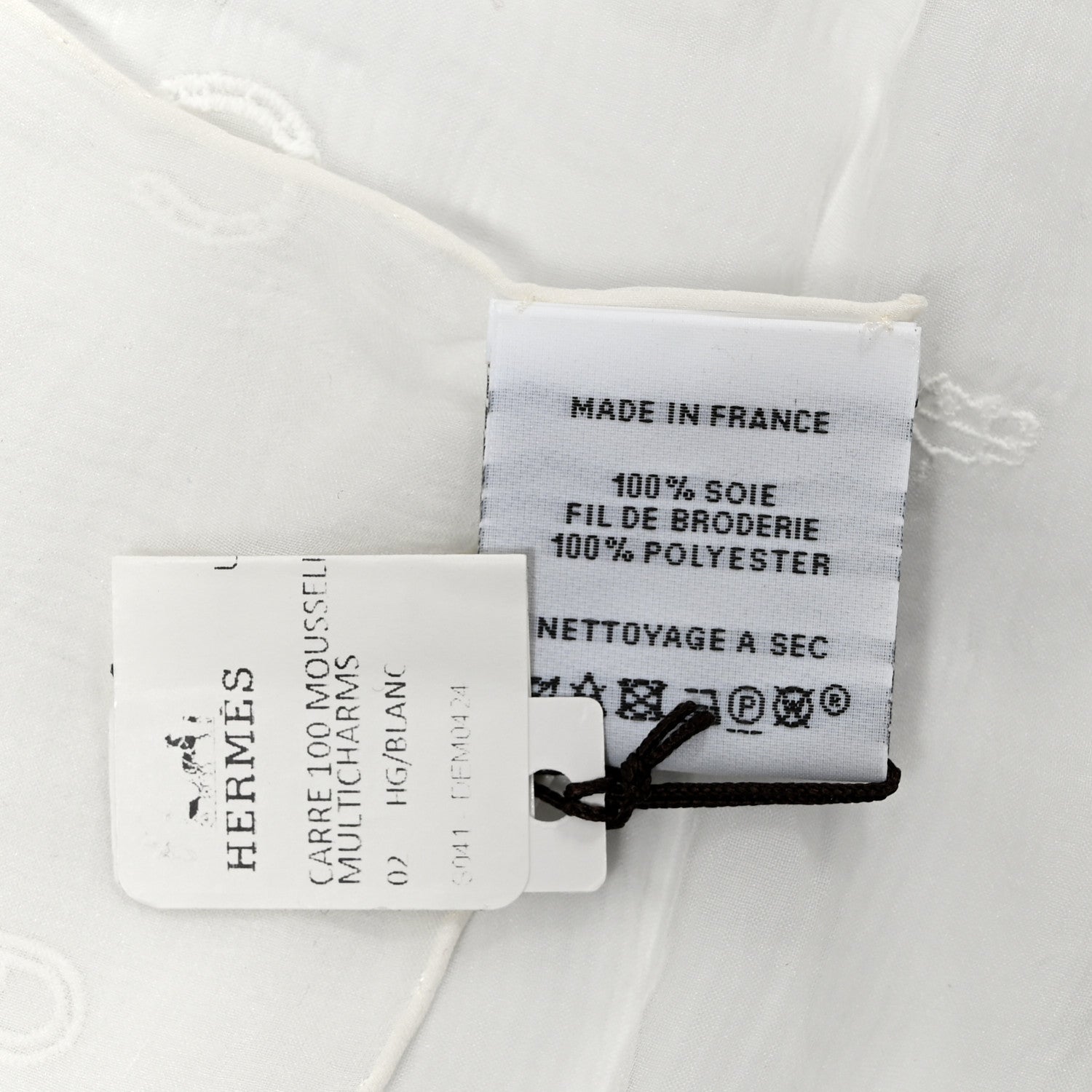 Hermes Silk Multicharms Scarf 100 White 3 of 3