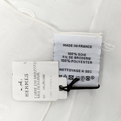 Hermes Silk Multicharms Scarf 100 White 3 of 3