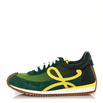 Loewe Nylon Suede Flow Runner Sneakers 37 Green Multicolor 1 of 13