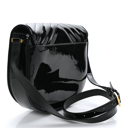 Saint Laurent Patent Y Quilted Joan Satchel Black 2 of 7