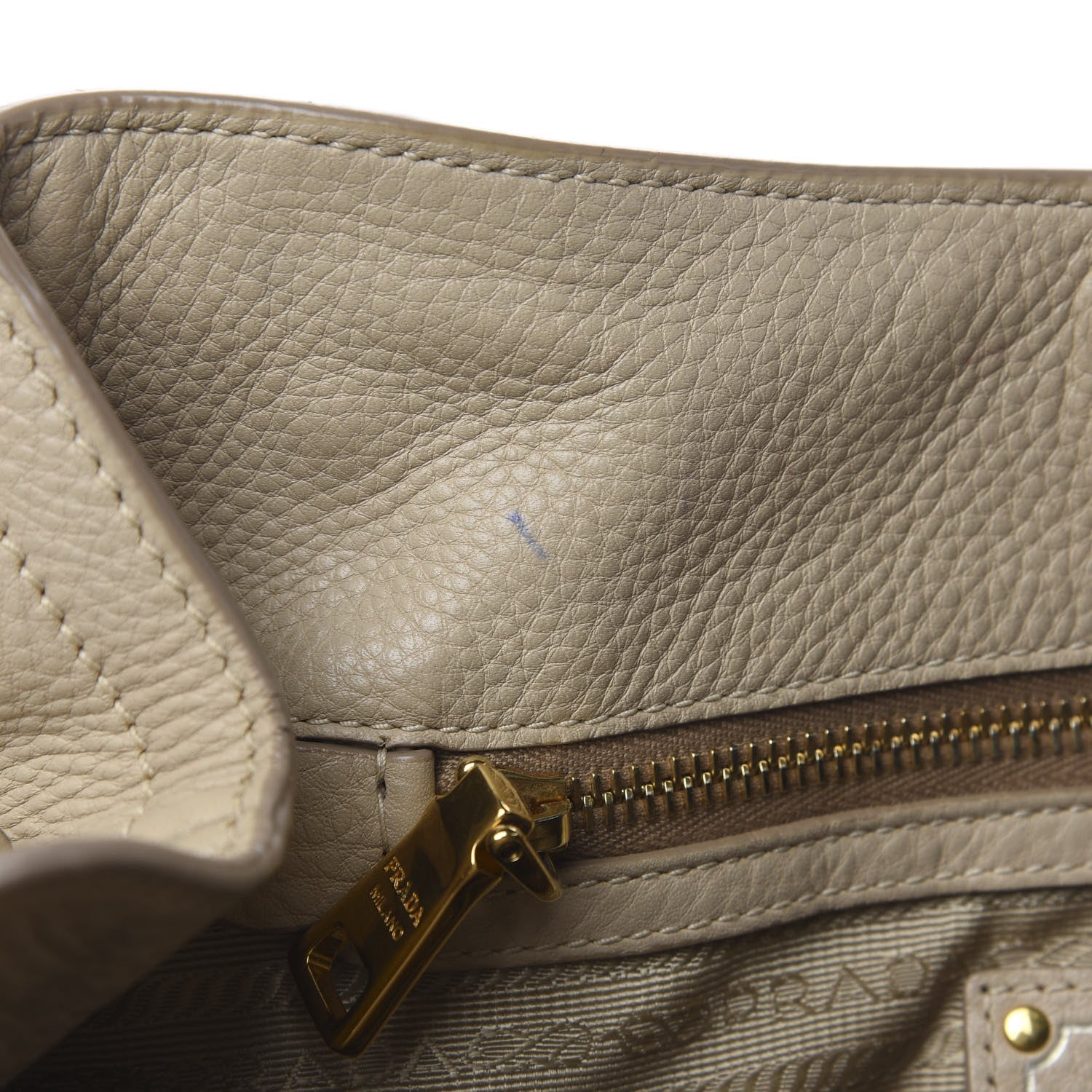 Prada Vitello Daino Shoulder Bag Sabbia 8 of 14