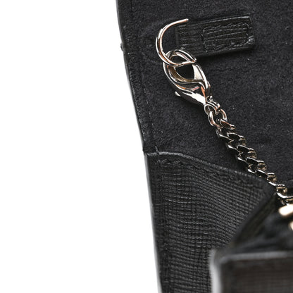 Fendi Vitello Elite Mink Fur Studded Karlito Tube Wallet on Chain Black 11 of 14