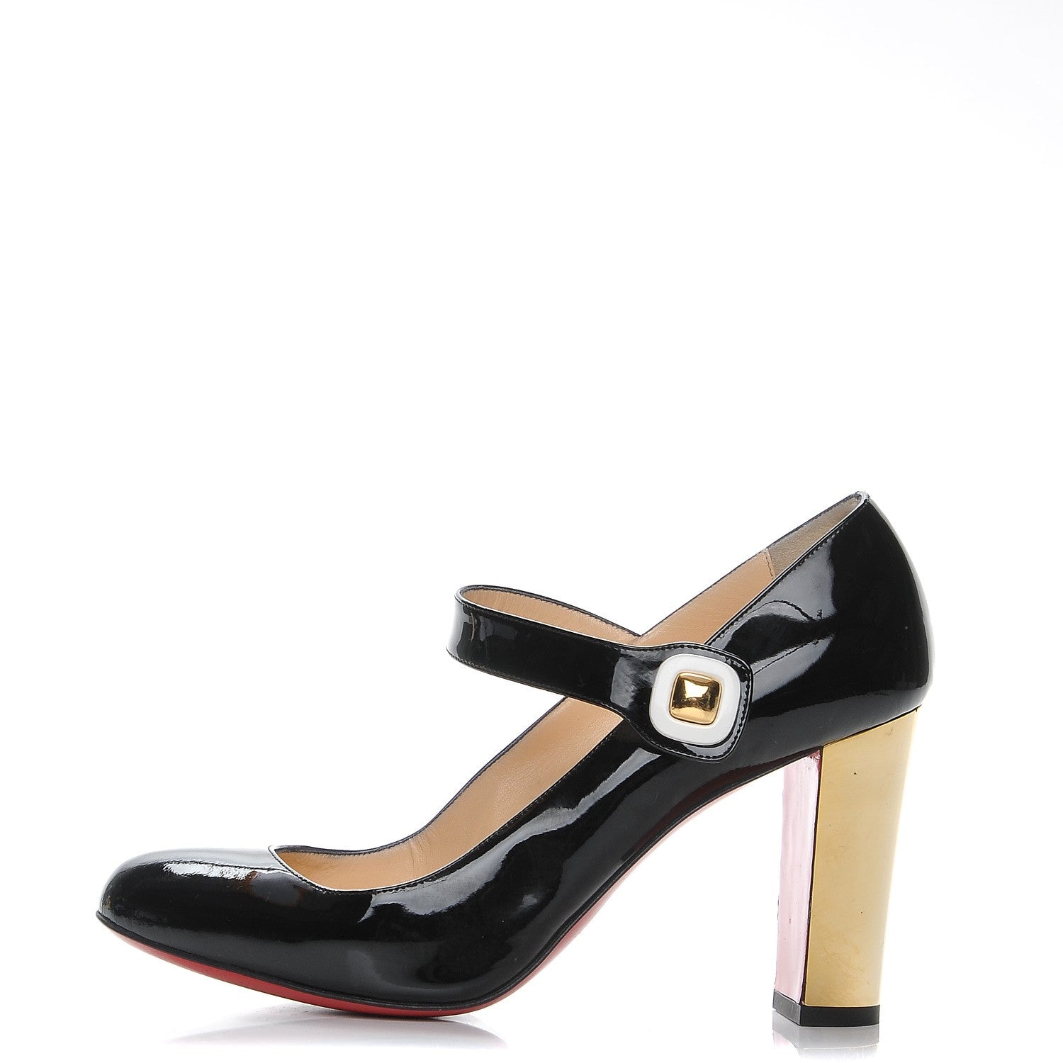 Christian Louboutin Patent Bibaba 85 Pumps 38 Black 1 of 14