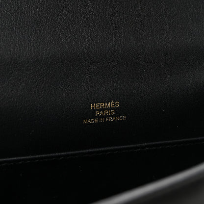 Hermes Swift Kelly Pochette Clutch Black 6 of 7