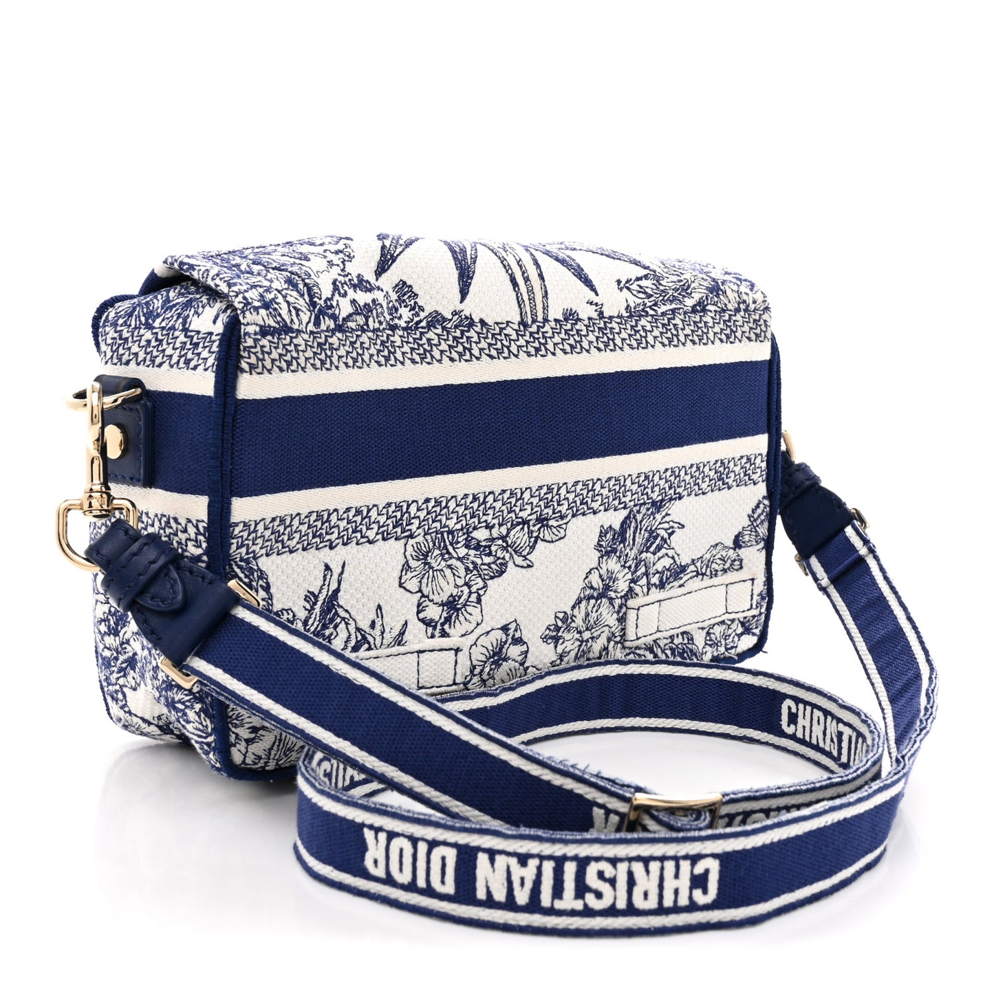 Canvas Embroidered Reve D'Infini Small Diorcamp Messenger  Blue