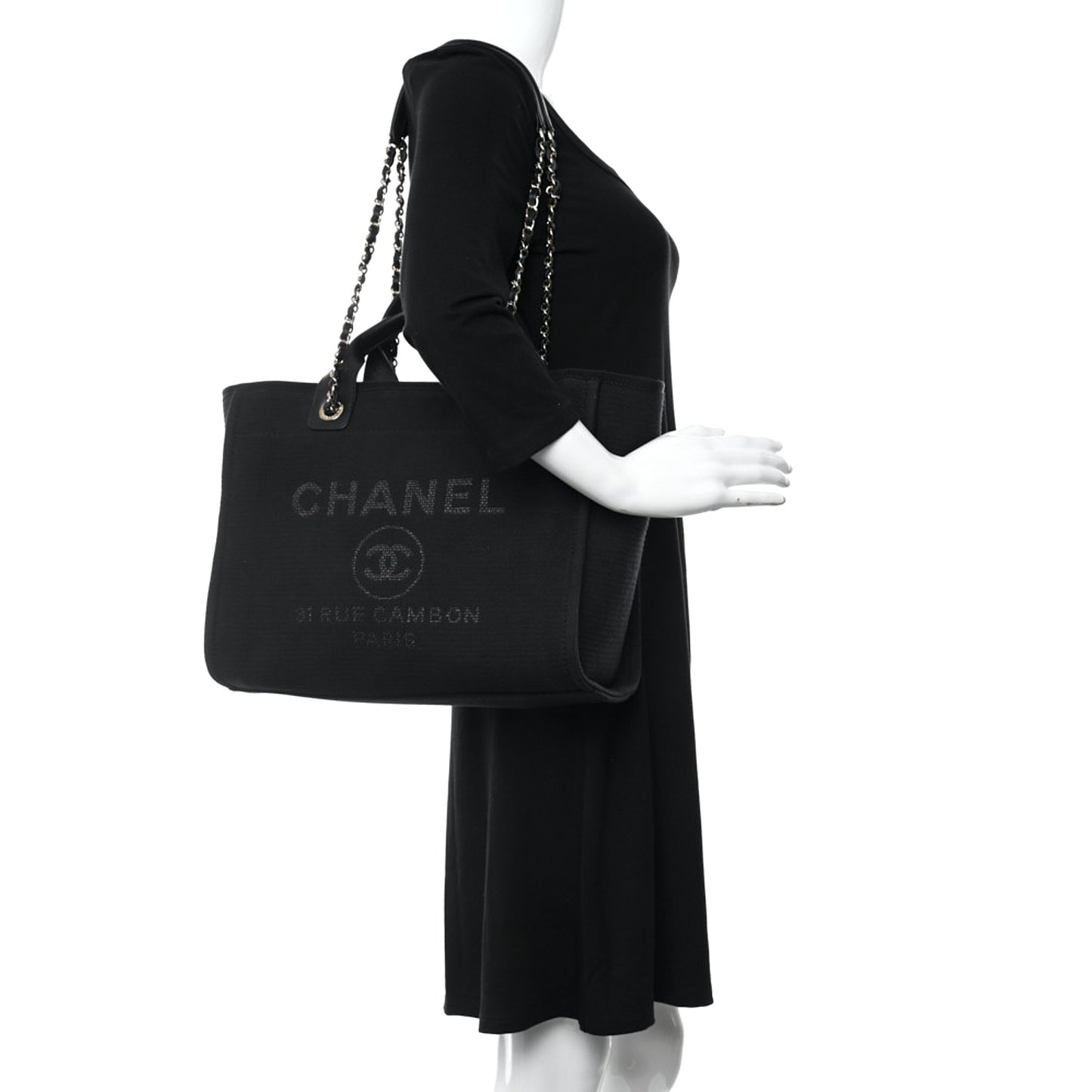 Mixed Fibers Small Deauville Tote Black
