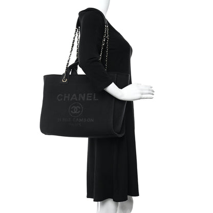 Chanel Mixed Fibers Small Deauville Tote Black 2 of 11