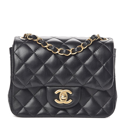 Chanel Lambskin Quilted Mini Square Flap Black 1 of 10