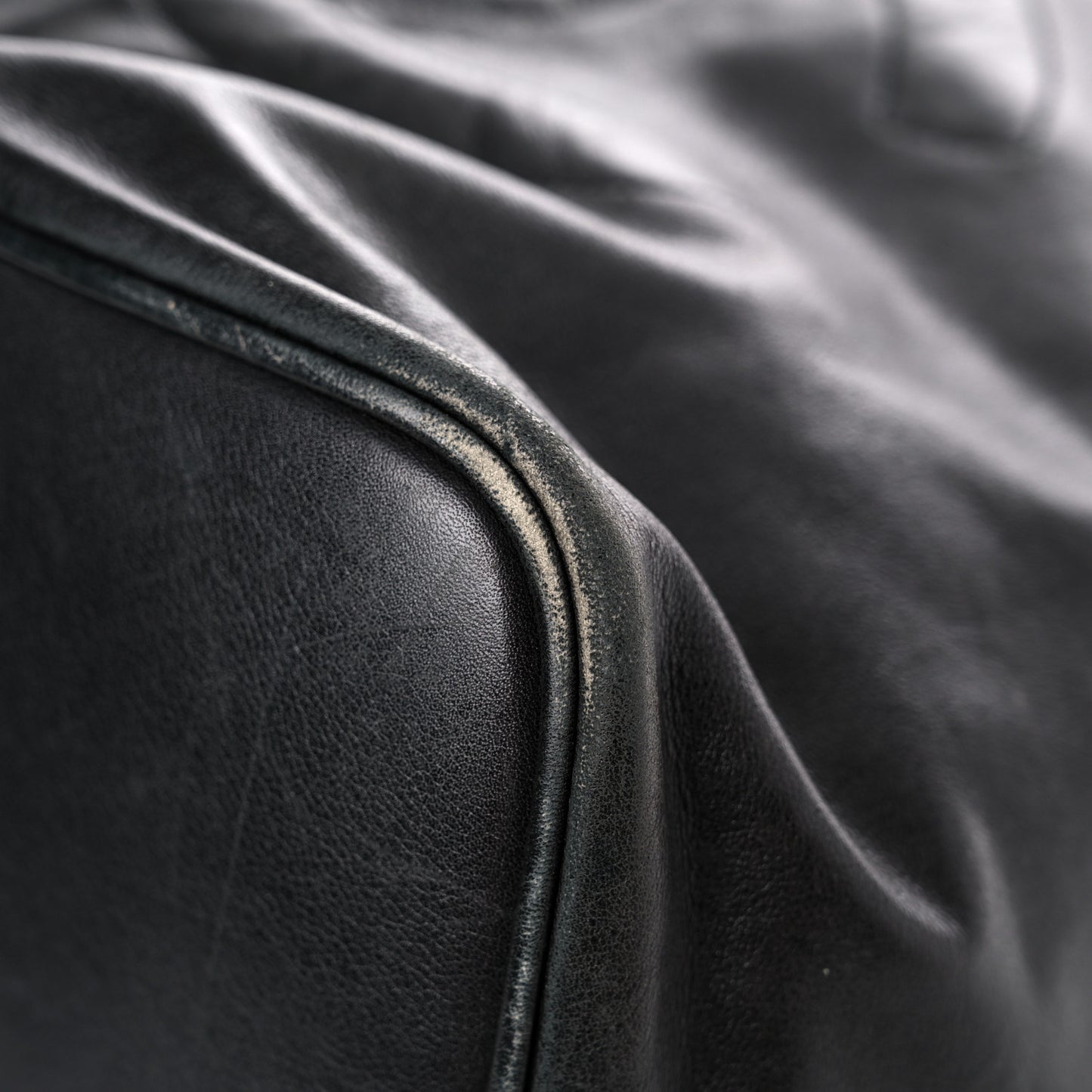 Lambskin Drawstring Sling Backpack Black