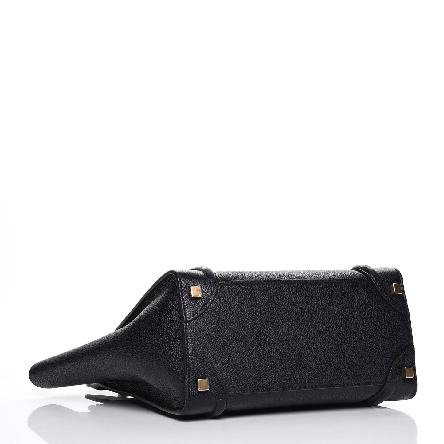 Drummed Calfskin Micro Luggage Midnight