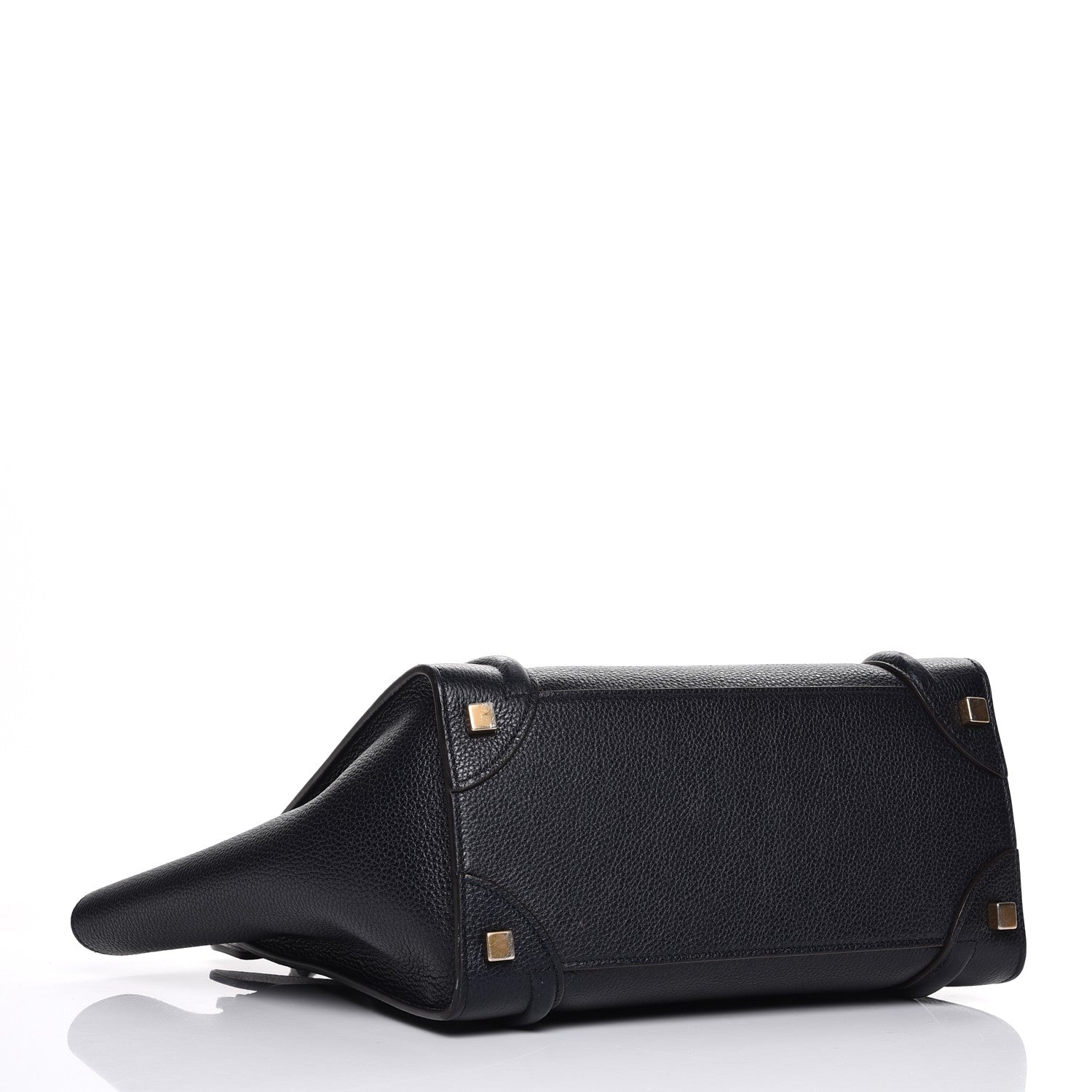 Celine Drummed Calfskin Micro Luggage Midnight 4 of 10