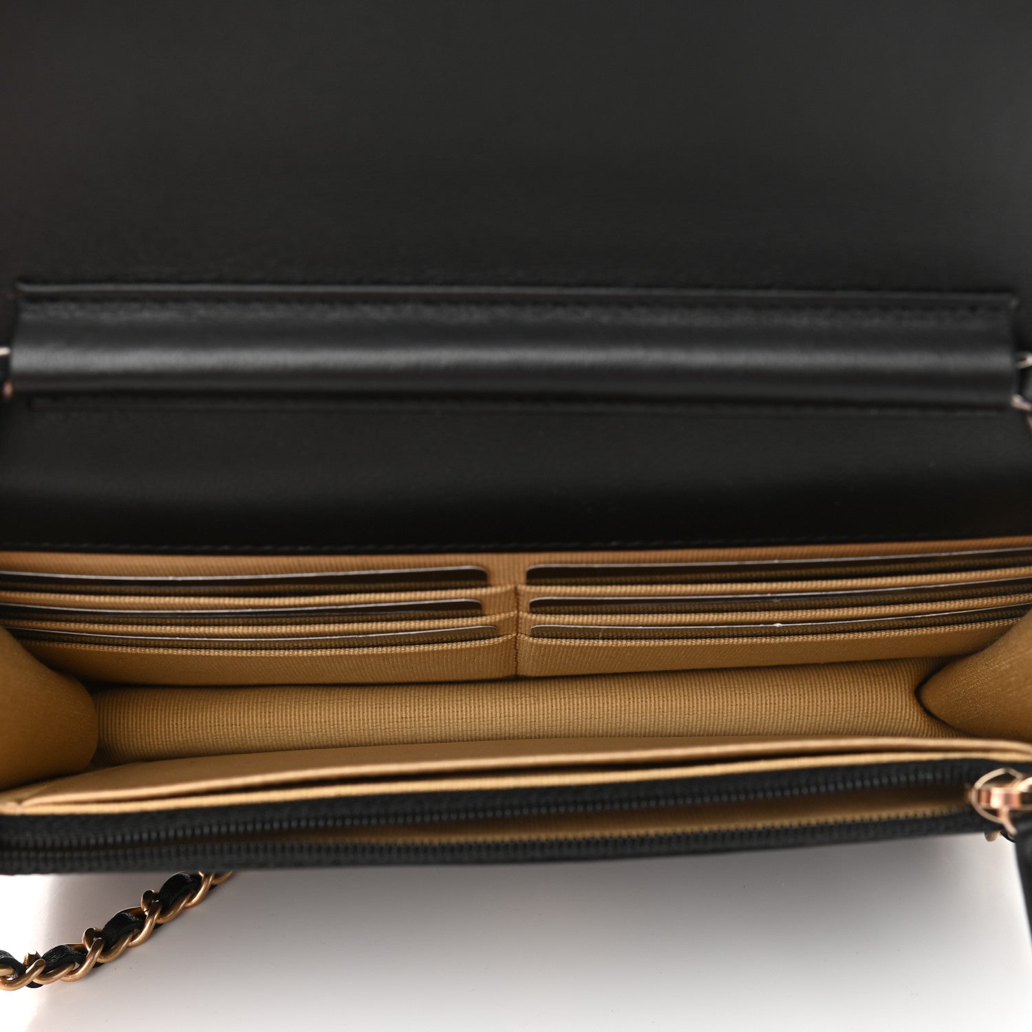 Chanel Lambskin Quilted Coco Clips Wallet On Chain WOC Black 5 of 12