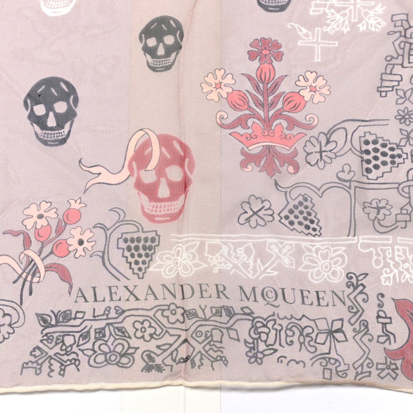 Silk Chiffon Skull Scarf